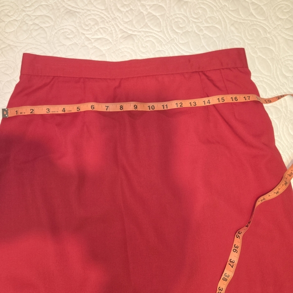 Sag Harbor size 16 Red maxi skirt with back bottom slit #254 - Picture 4 of 8